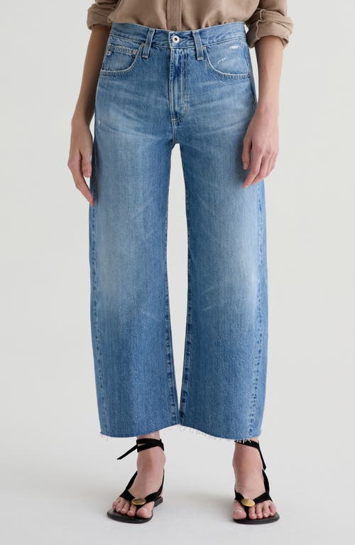 Ag Hattie Raw Hem High Waist Crop Barrel Leg Jeans
