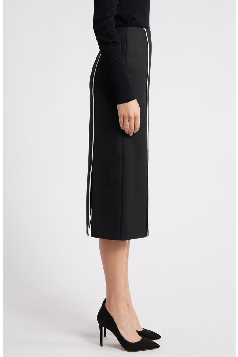 Voltara Wool Blend Pencil Skirt, Alternate, color, BLACK