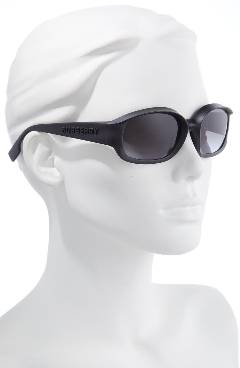 Burberry 56mm Gradient Oval Sunglasses, Alternate, color, 