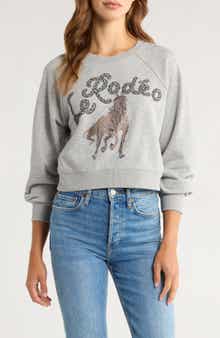 Cinq à Sept Jennifer Le Rodeo Beaded Cotton Blend Sweatshirt