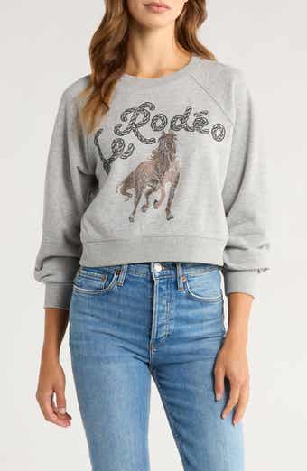 Cinq à Sept Jennifer Le Rodeo Beaded Cotton Blend Sweatshirt