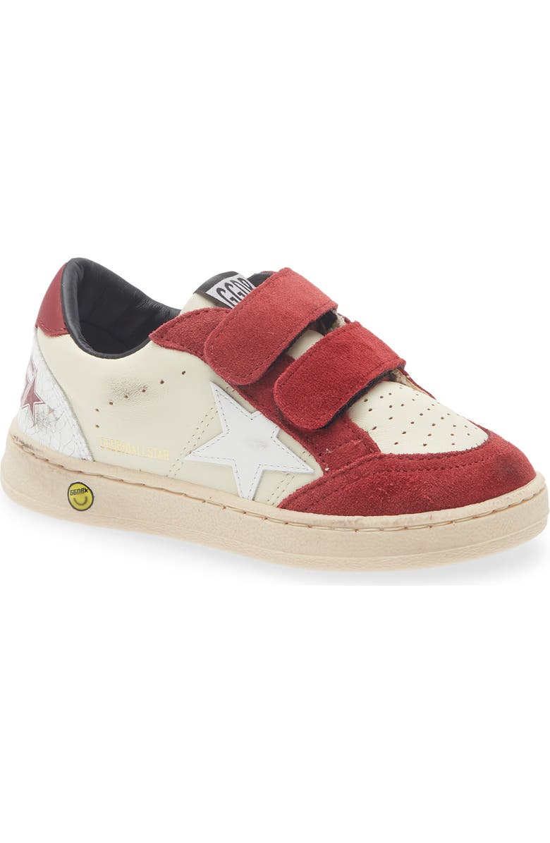 Golden Goose Kids' Ball Star Sneaker, Main, color, Dirty White/ White/ Red