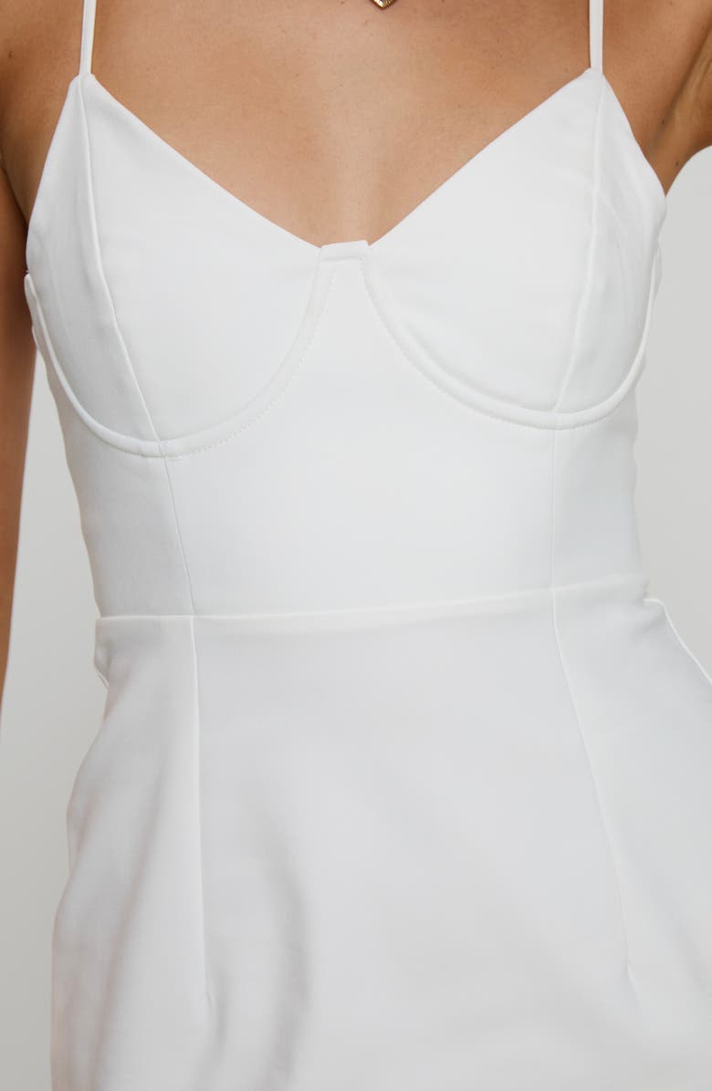 Princess Polly Novella Cotton Blend Minidress, Alternate, color, White