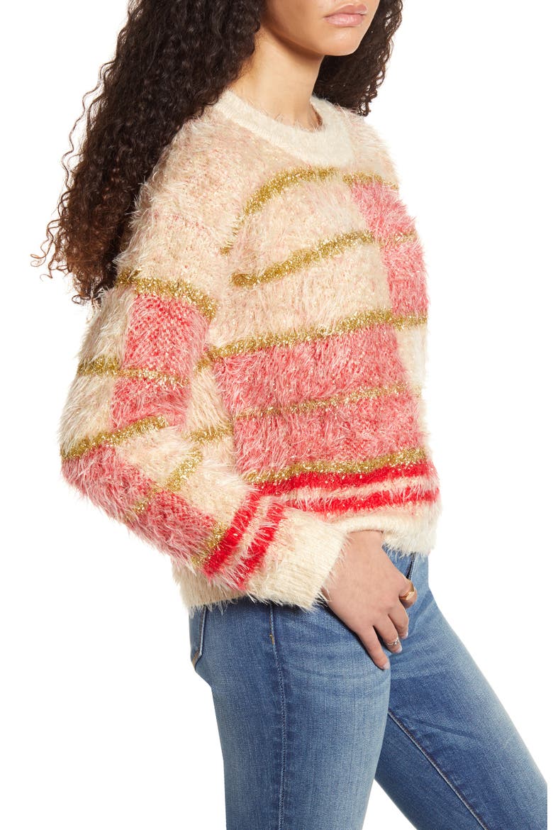 Odessa Metallic Eyelash Chenille Sweater, Alternate, color, MULTI