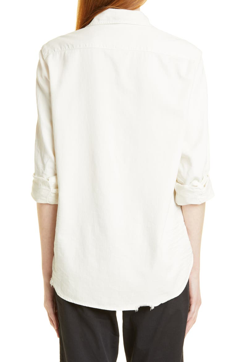 Eileen Relaxed Button-Up Shirt, Alternate, color, VINTAGE WHITE