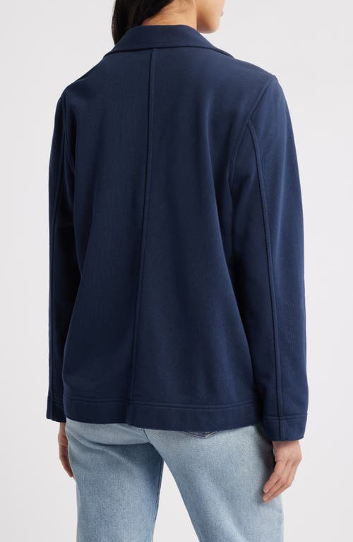 Caslonr Caslon(r) Double Breasted Knit Blazer In Navy Blazer
