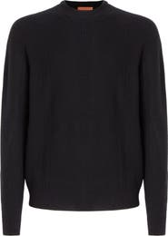 Missoni Crew Neck Sweater In Wool With Chevron Pattern
