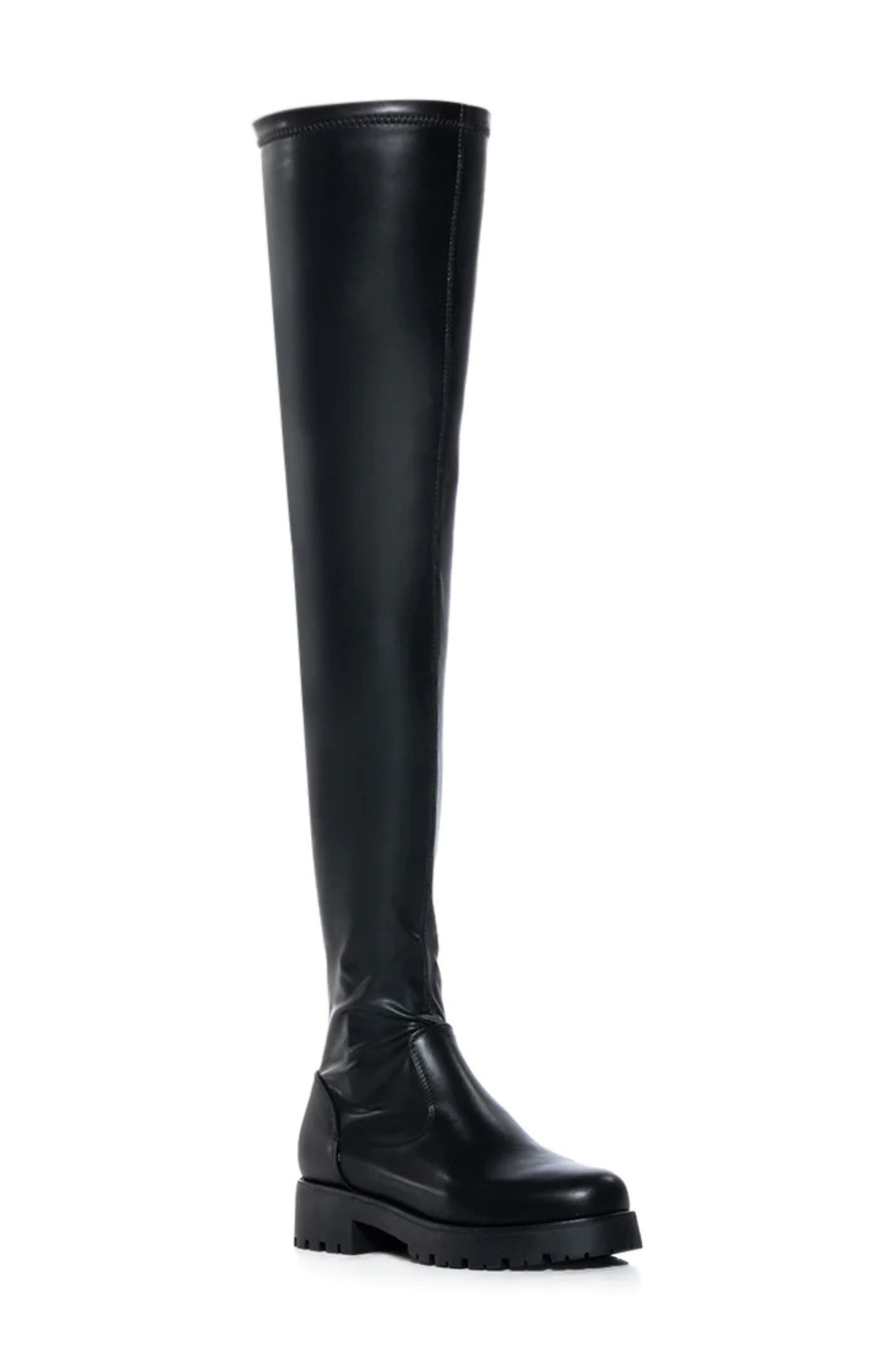 AZALEA WANG Eureva Over the Knee Boot, Main, color, Black