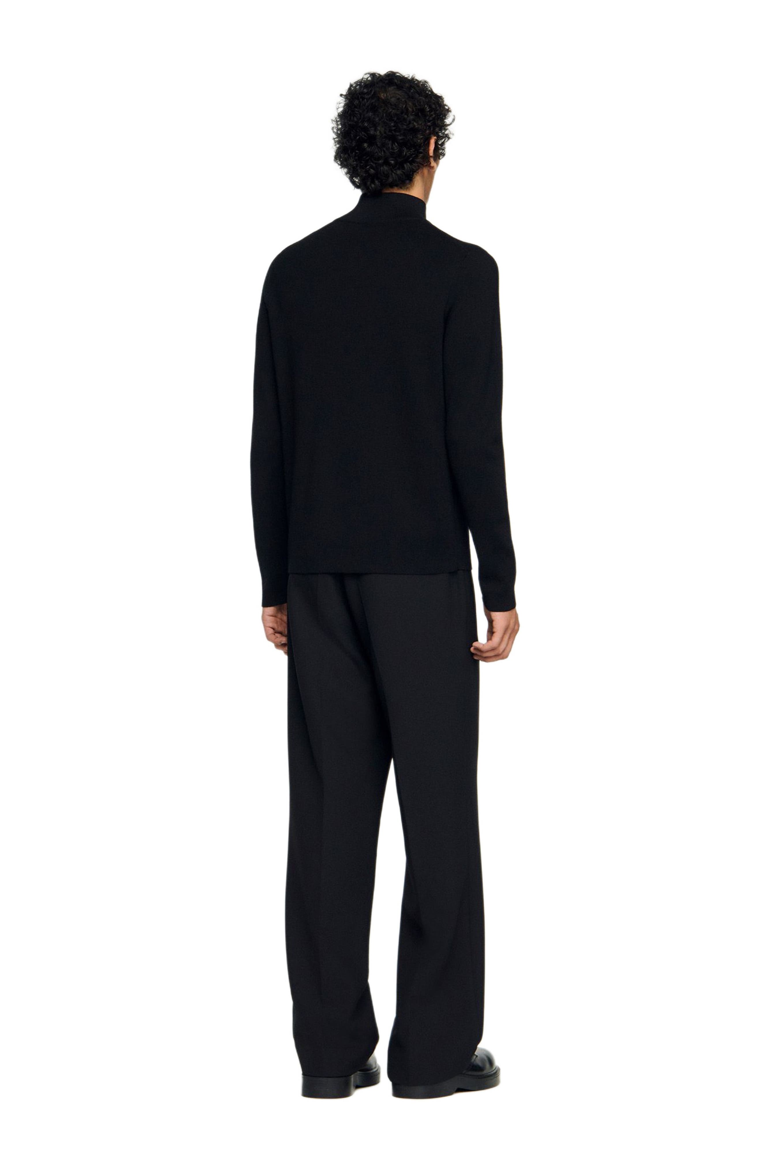 Wool sweater with zip collar - image 2