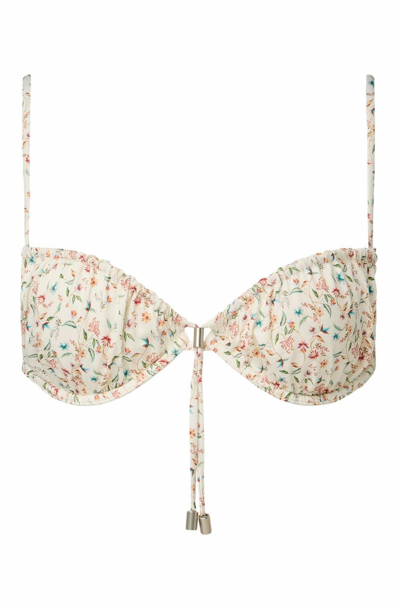 Onia Rose Bikini Top, Alternate, color, White Multi