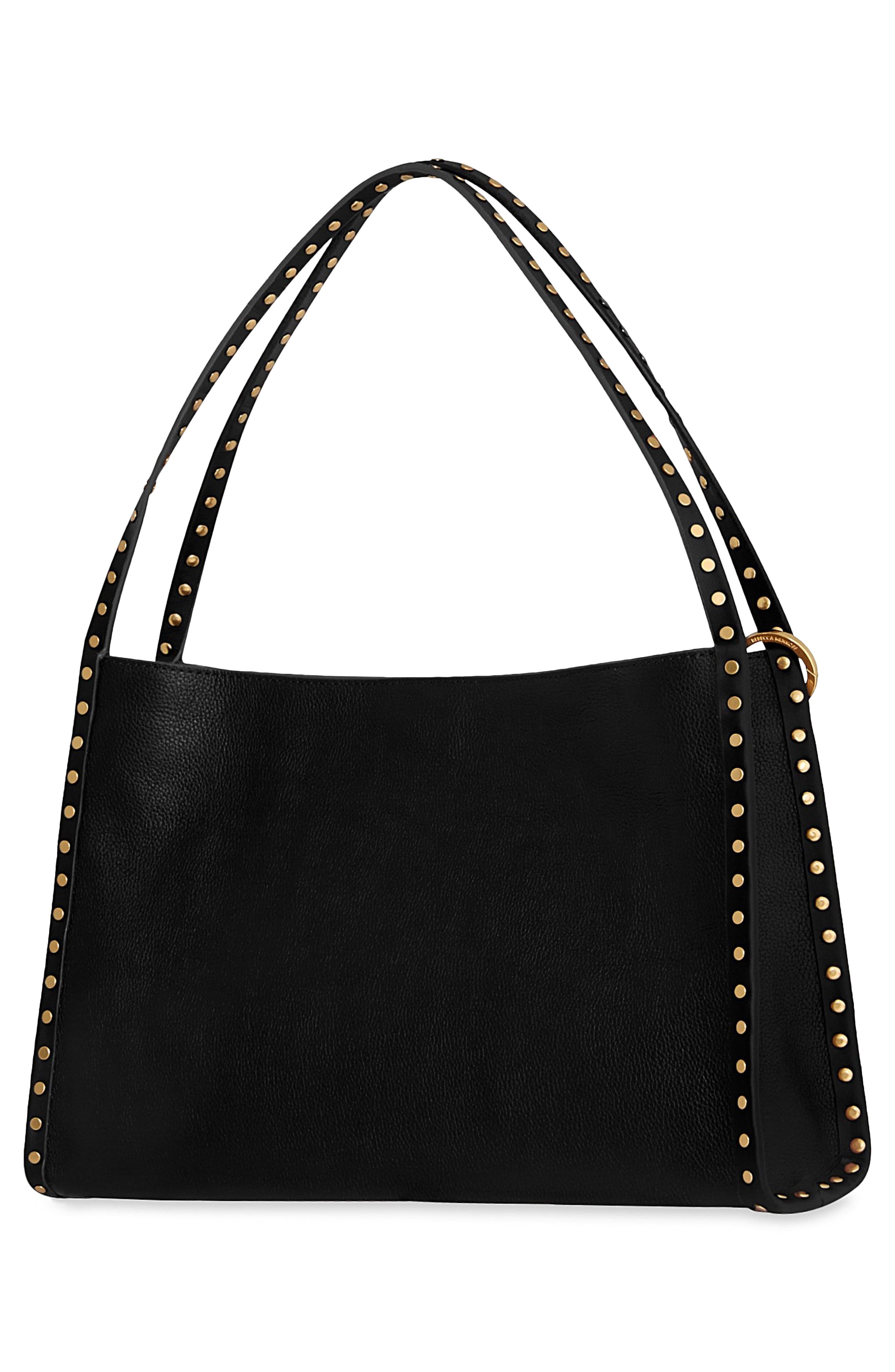 Rebecca Minkoff Dylan Leather Shoulder Bag, Alternate, color, Black
