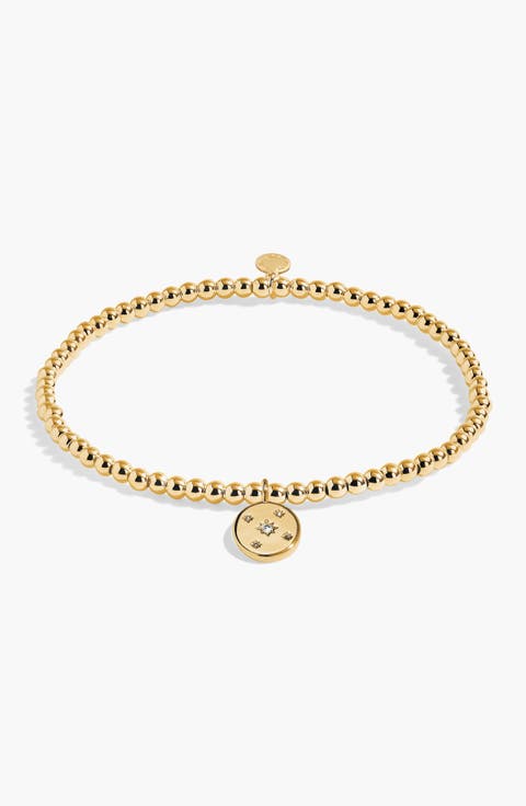 A Little 'Wonderful Things Are Coming Your Way' Bracelet In Gold-Tone Plating