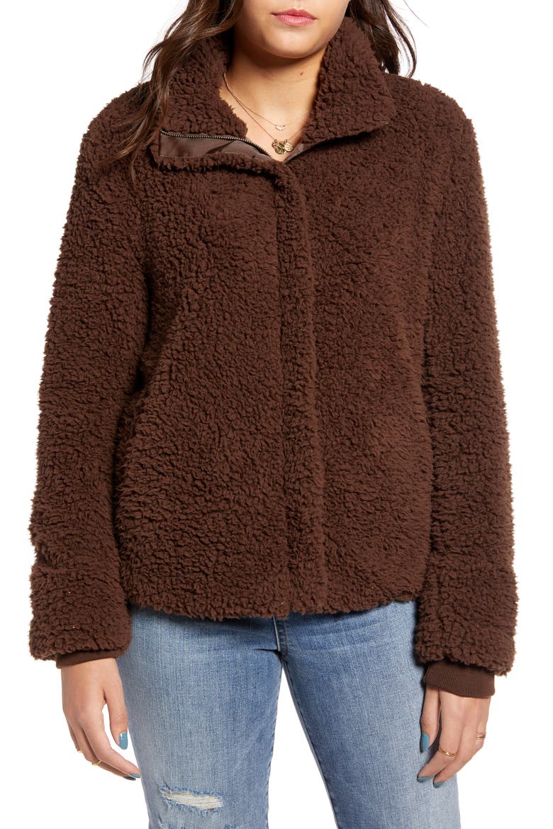 Wubby Fleece Zip Jacket, Alternate, color, STEWART HOUSE BROWN