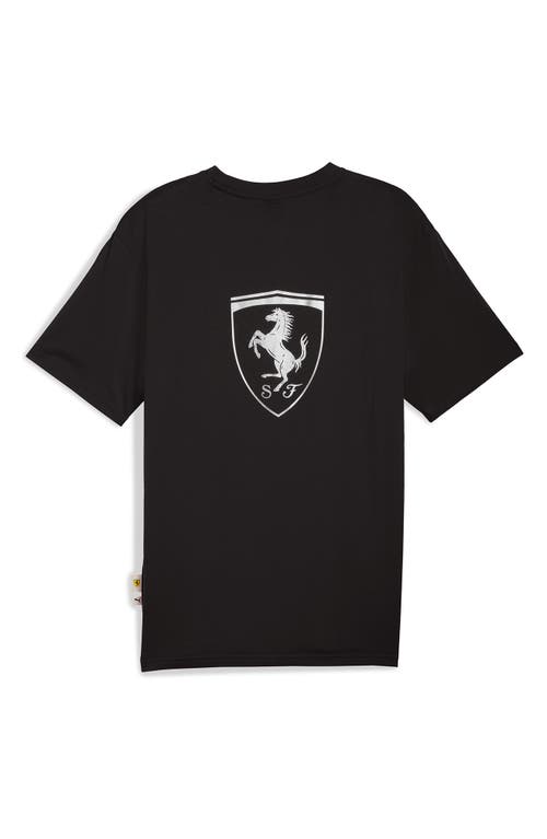 Puma Scuderia Ferrari Lifestyle Graphic T-shirt In Black