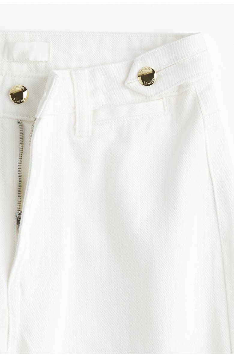 H&M Straight high jeans, Alternate, color, White