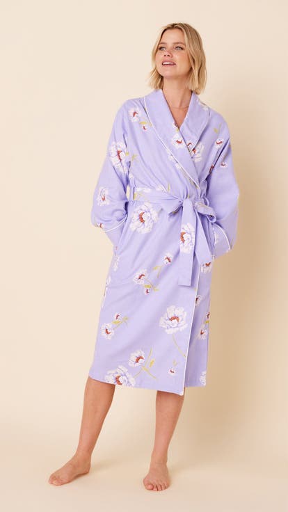 Flannel Shawl Collar Robe