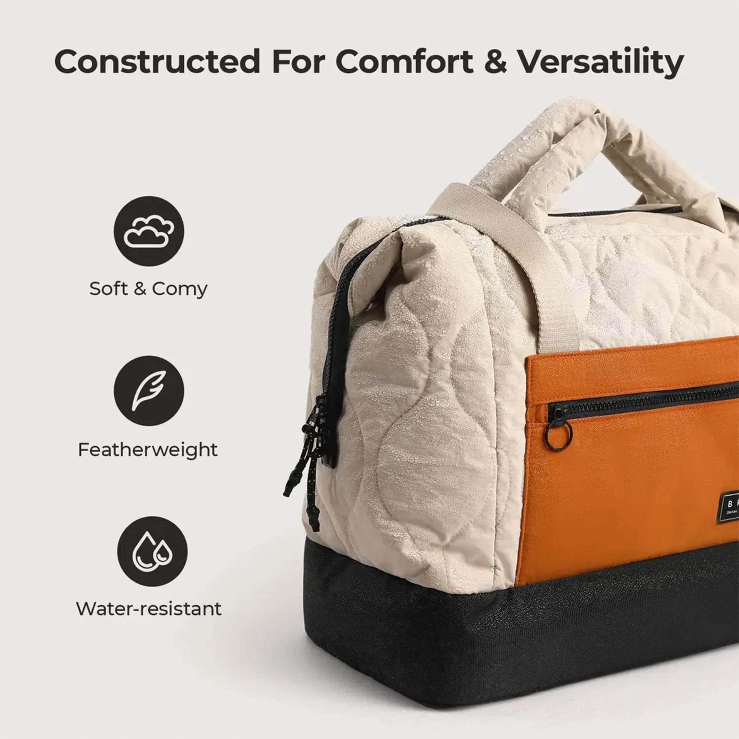 Bagsmart Paz 34L Laptop Duffle with Shoe Compartment, Alternate, color, Tangerine