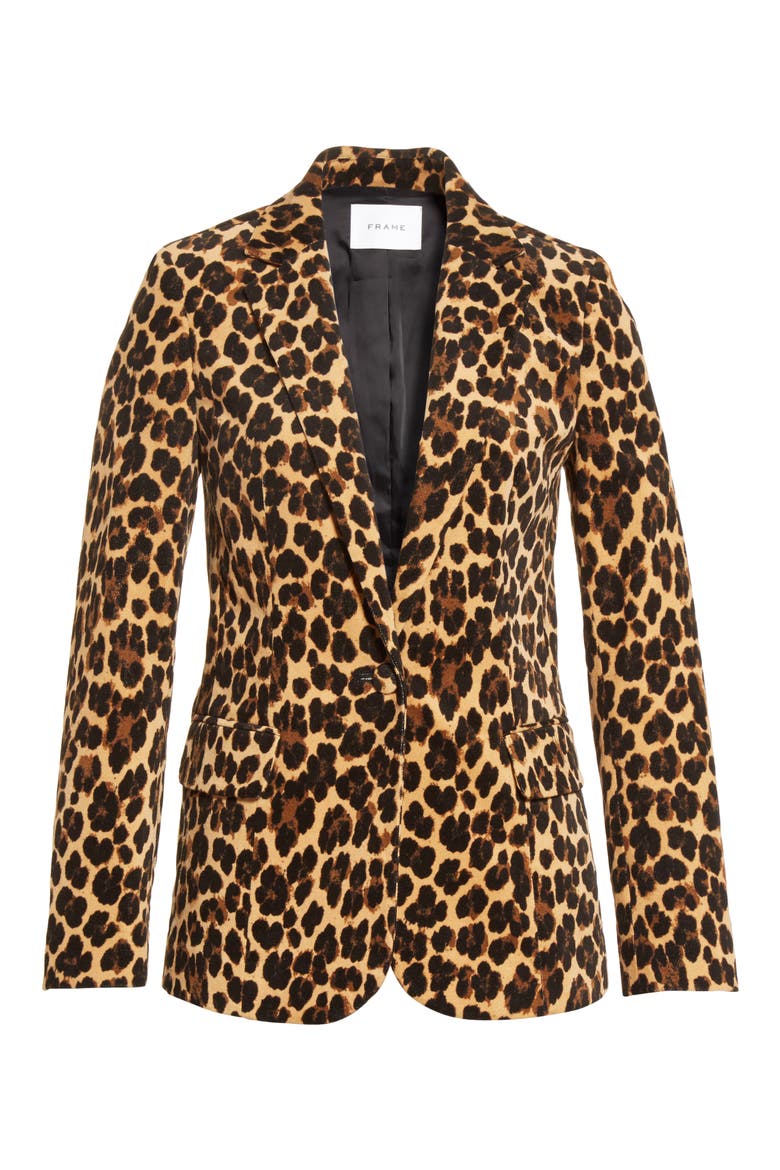 Cheetah Classic Velvet Blazer, Alternate, color, CHEETAH