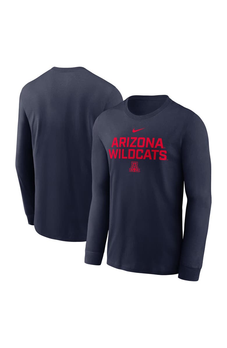 Nike Men's Nike Navy Arizona Wildcats 2025 Sideline Performance Long Sleeve T-Shirt, Alternate, color, 