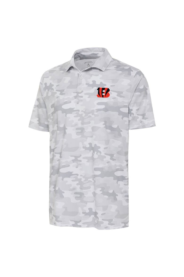 Men's Antigua White Cincinnati Bengals Collide Polo, Alternate, color, White