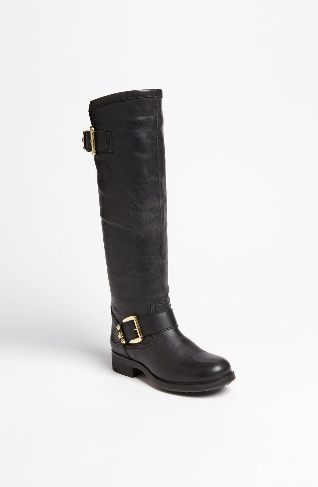 'Barton' Boot, Main, color, BLACK LEATHER