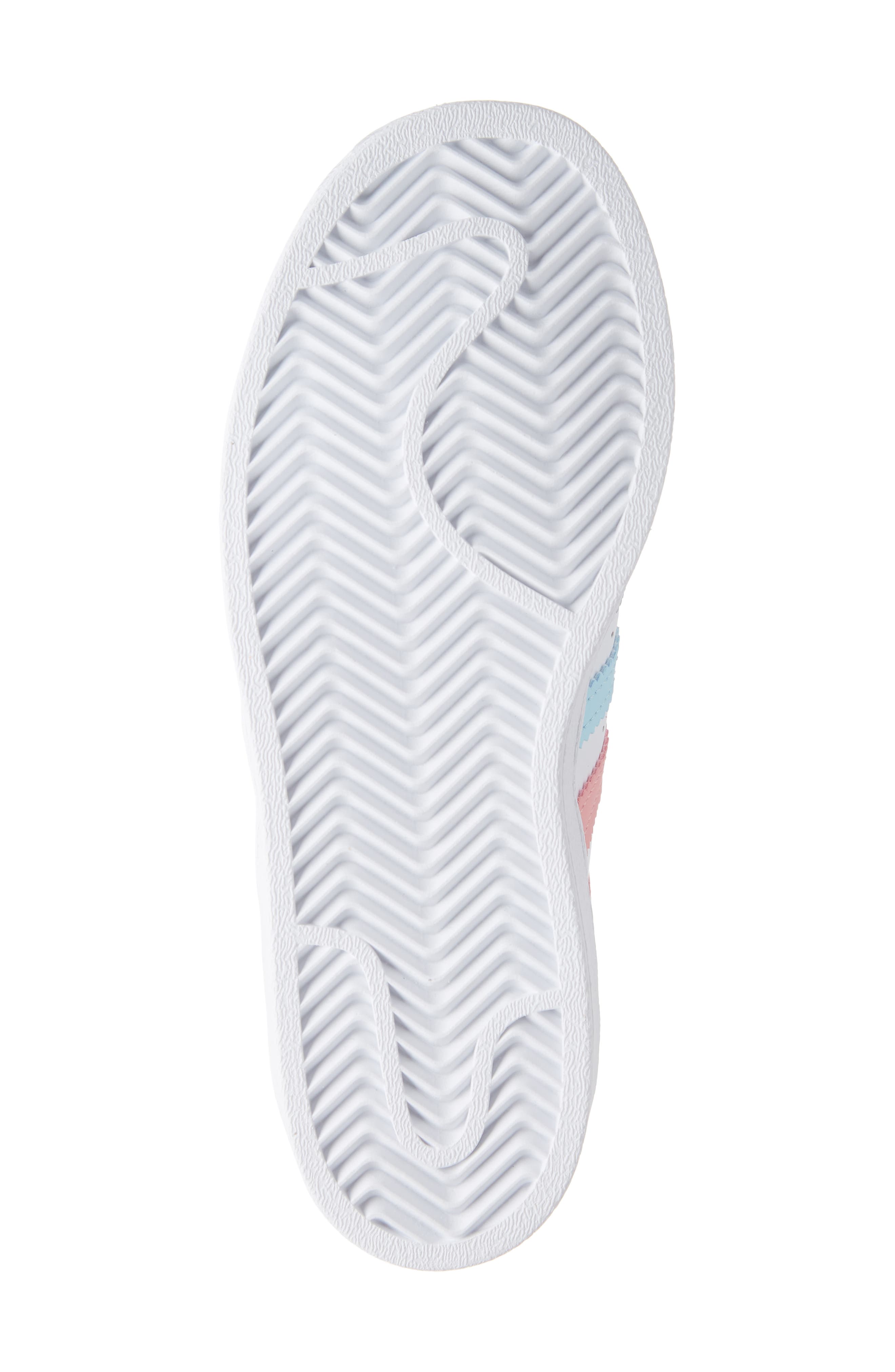Superstar Sneaker, Alternate, color, WHITE/ HAZY ROSE/ HAZY SKY