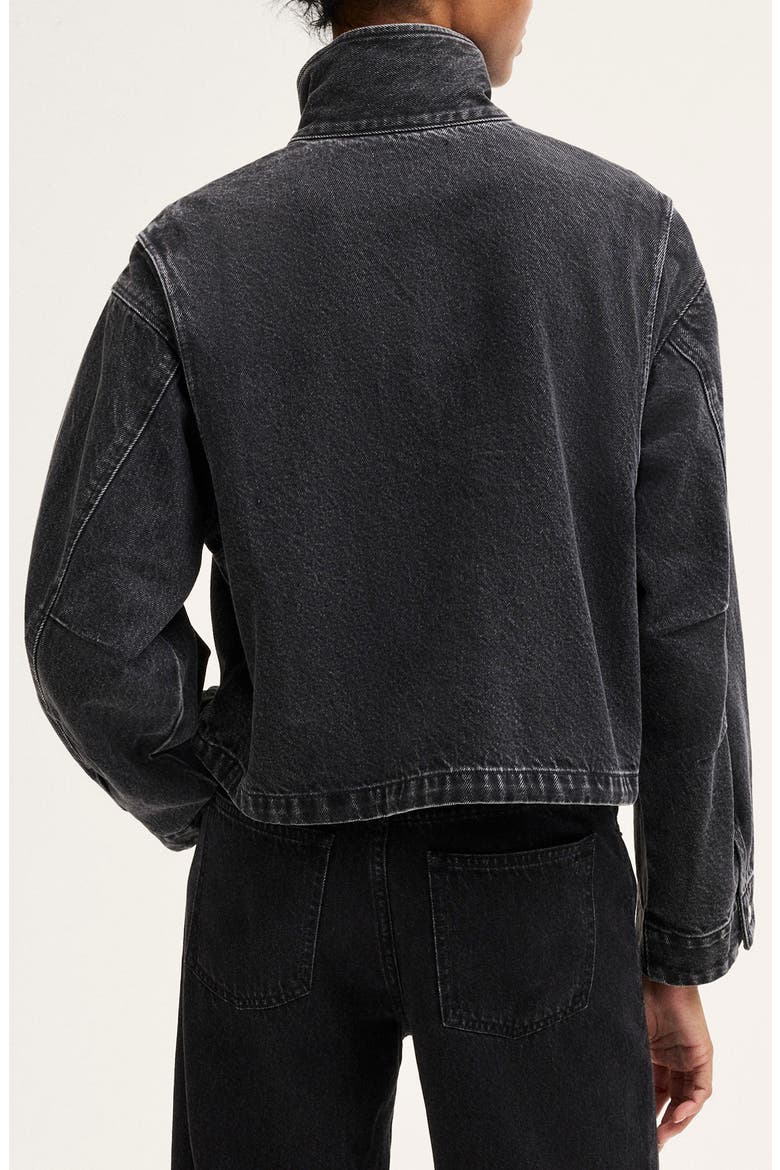 Denim Crop Field Jacket, Alternate, color, NOIR WASH