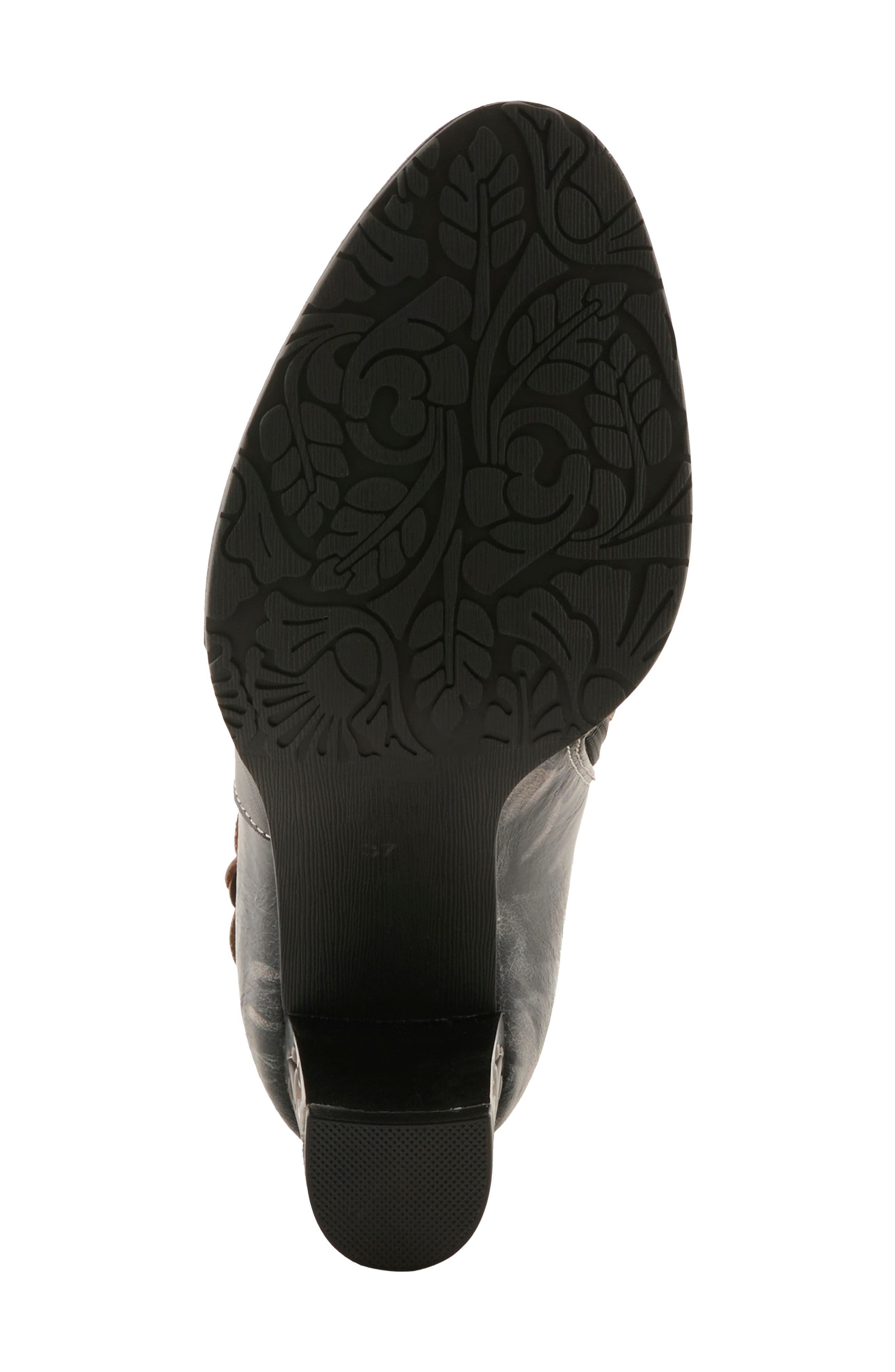 Kurlique Leather Bootie, Alternate, color, BLACK MULTI