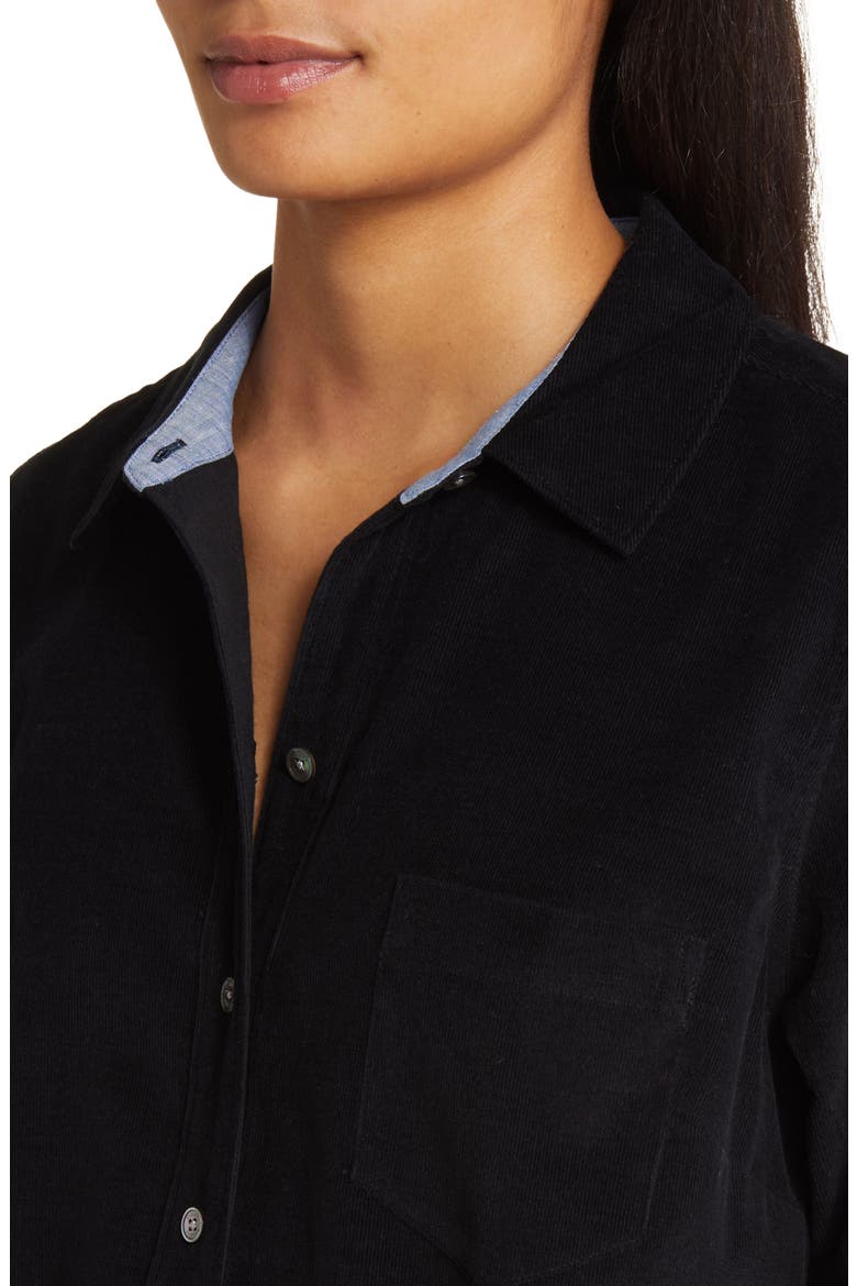 Coasta Women's Corduroy Shirt, Alternate, color, BLACK