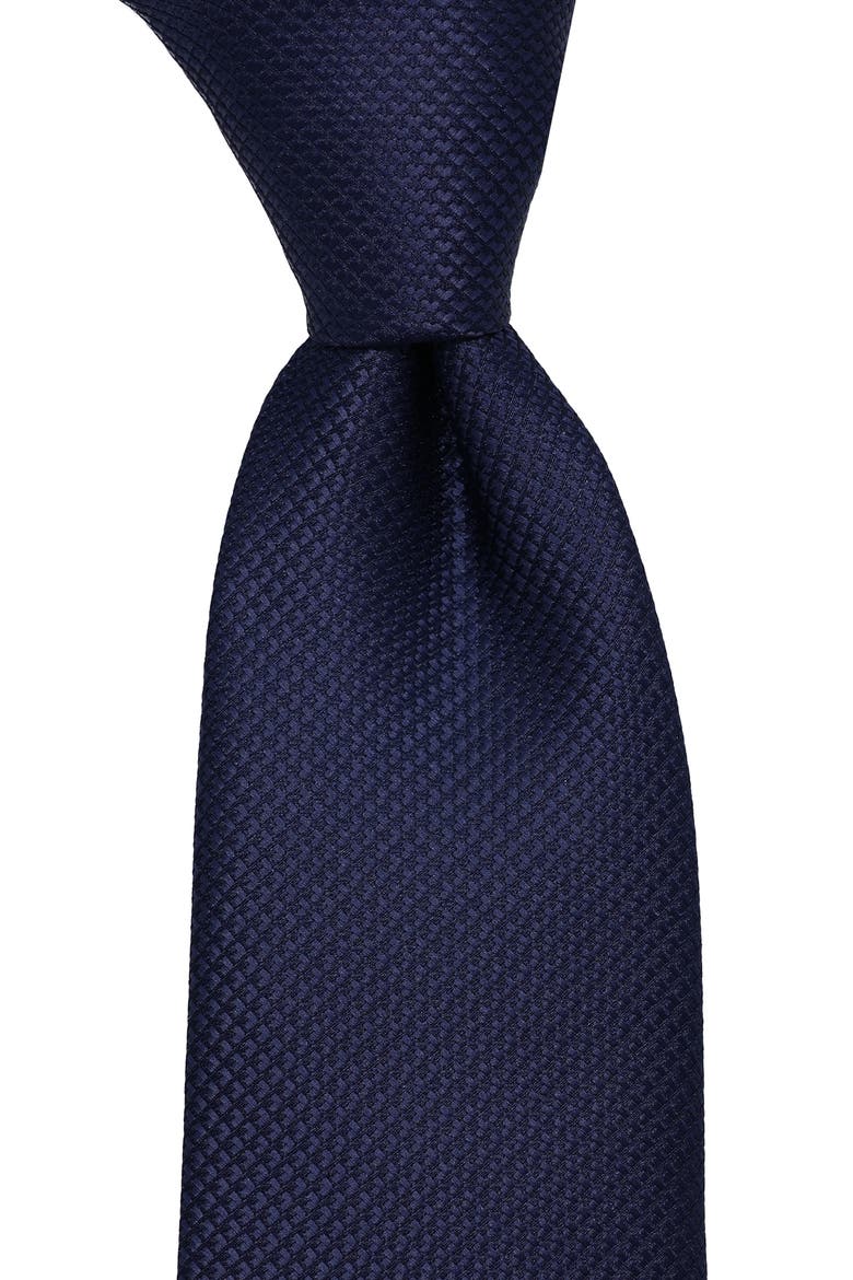 Solid Textured Tie, Alternate, color, NAVY
