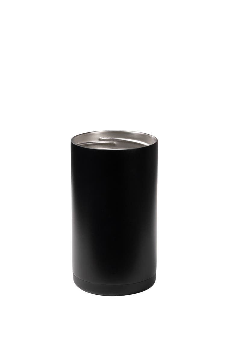 HydroJug Standard Can Cooler, Insulated Stainless Steel Cup with Screw-Top Ring & Non-Slip Rubber Base, Alternate, color, Black