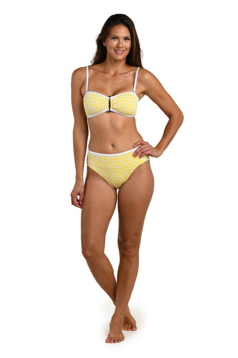 Prep Bandeau Bikini Top, Alternate, color, SOLEIL