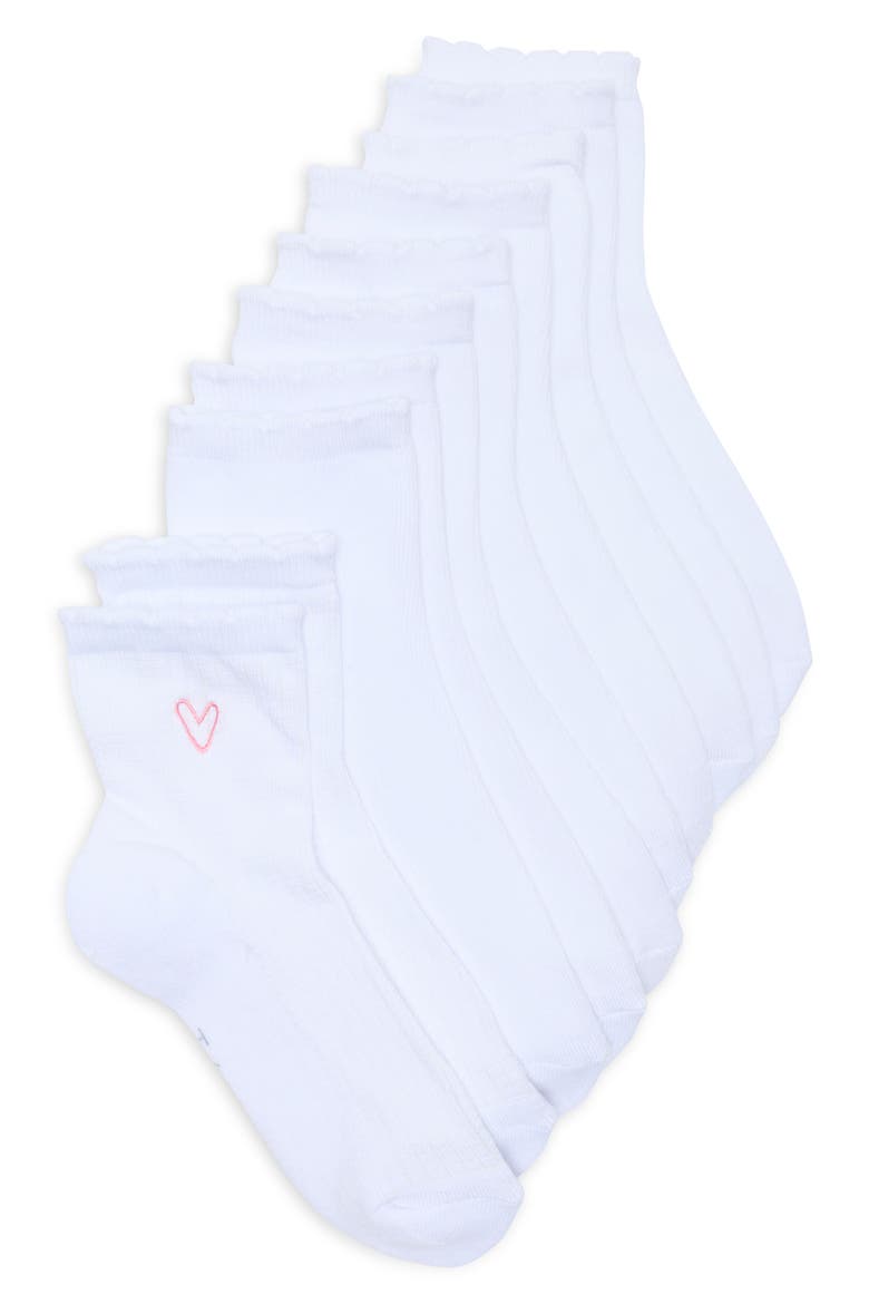 5-Pack Cushioned Ankle Socks, Main, color, WHITE
