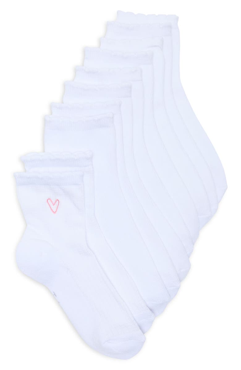 Tahari 5-Pack Cushioned Ankle Socks, Main, color, White