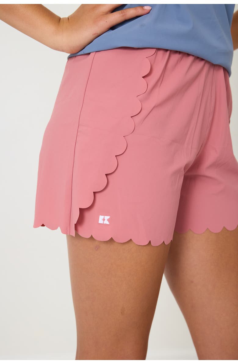 Courtside Kids Girls Scalloped Super Short, Alternate, color, Dusty Pink