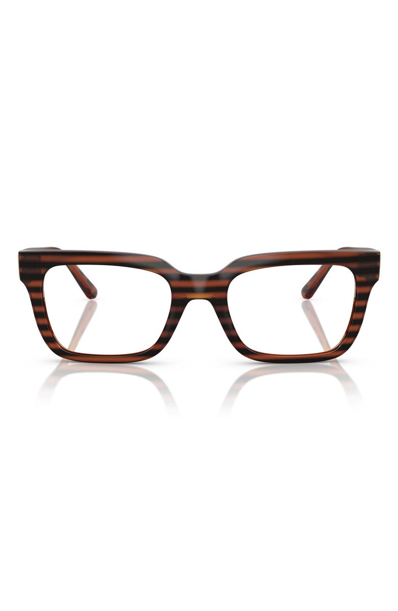 VOGUE 50mm Pillow Optical Glasses, Main, color, Brown Havana