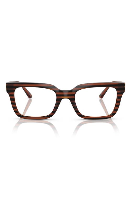 Vogue 50mm Pillow Optical Glasses In Brown Havana