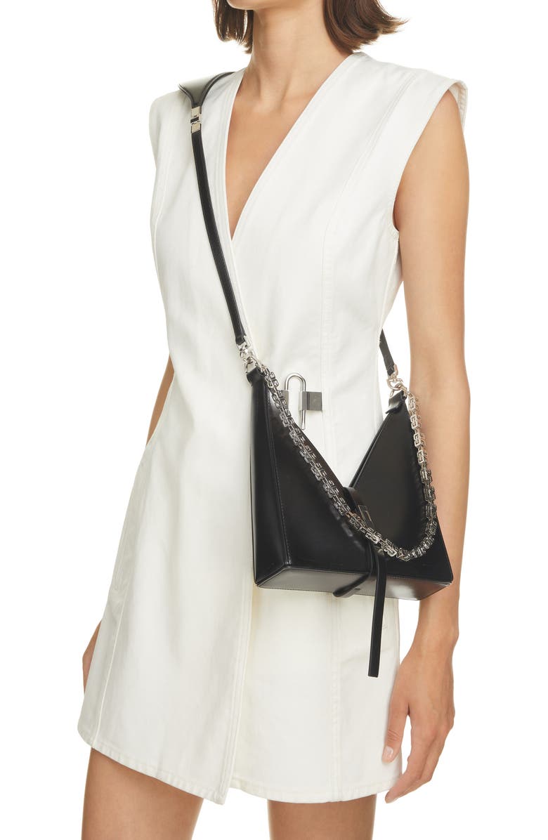 Givenchy Mini Cutout Chain Strap Leather Crossbody Bag, Alternate, color,
