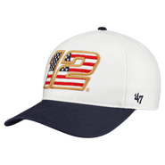 '47 Men's '47 White Ryan Blaney Flag Fill Two-Tone Team Adjustable Hitch Hat