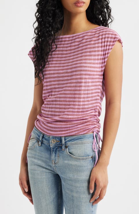Bailey Striped Ruched Top