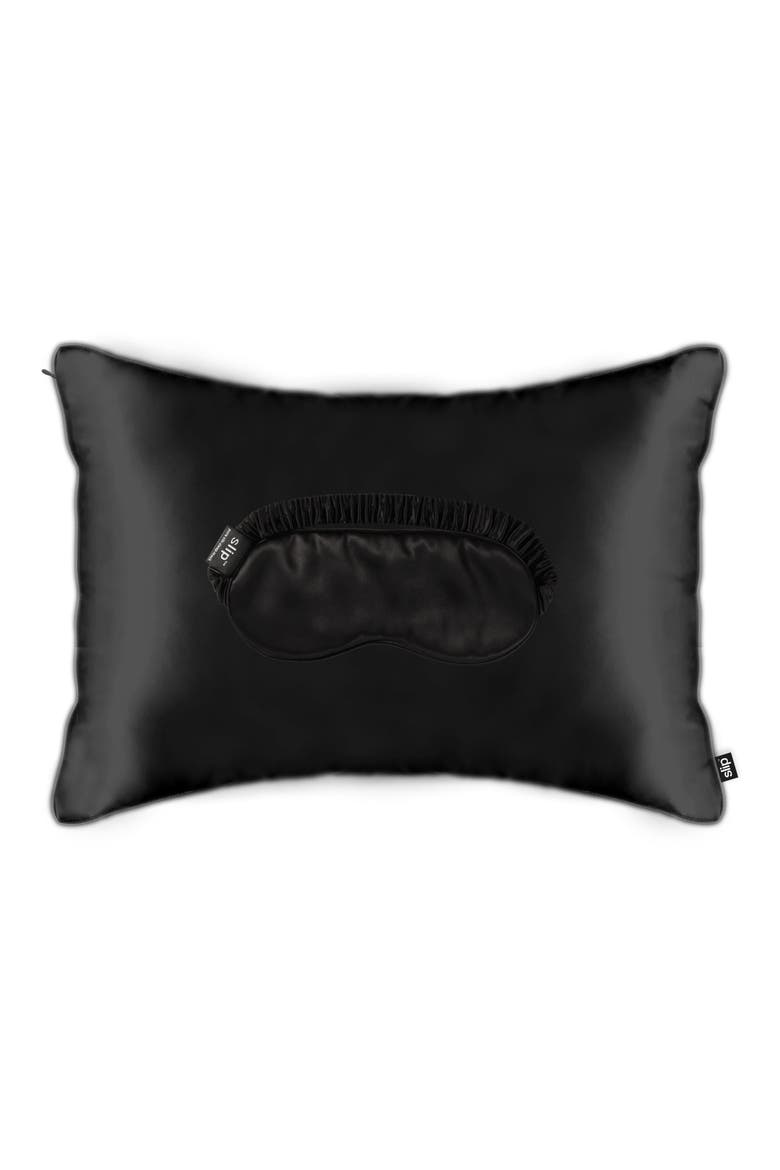 Pure Silk Sleep on the Go Travel Set, Main, color, BLACK