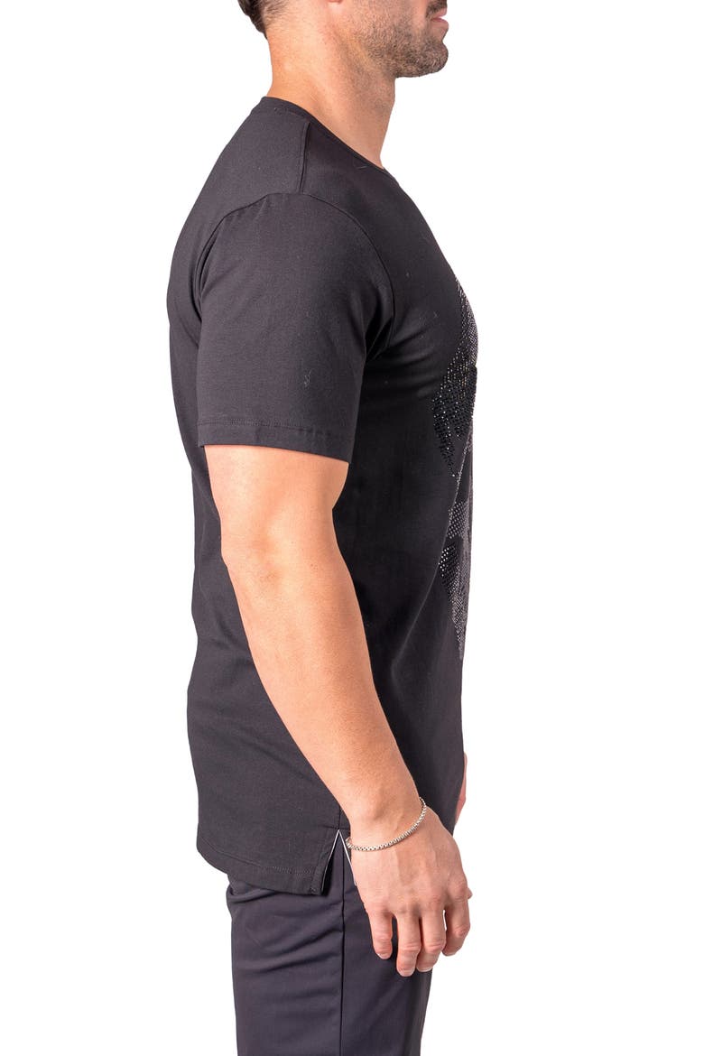 Pixel Skull Graphic T-Shirt, Alternate, color, BLACK