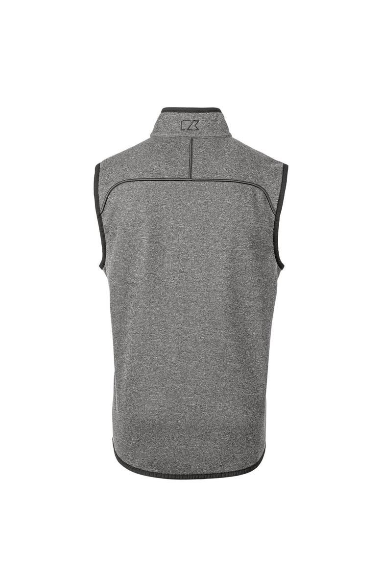 Cutter & Buck Men's Cutter & Buck Heather Gray LSU Tigers Mainsail Sweater-Knit Full-Zip Vest, Alternate, color, 