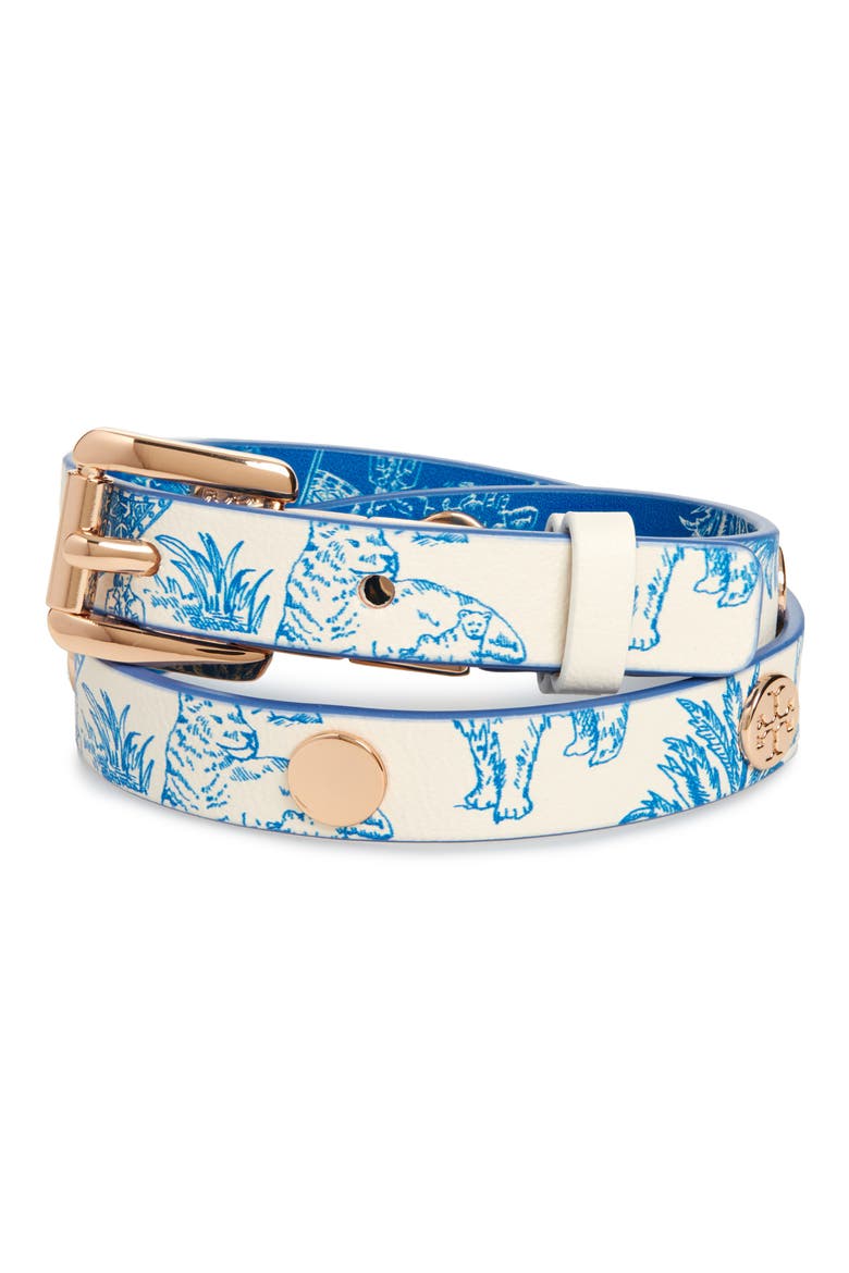 Reversible Double Wrap Leather Bracelet, Main, color, IVORY FAR AND AWAY