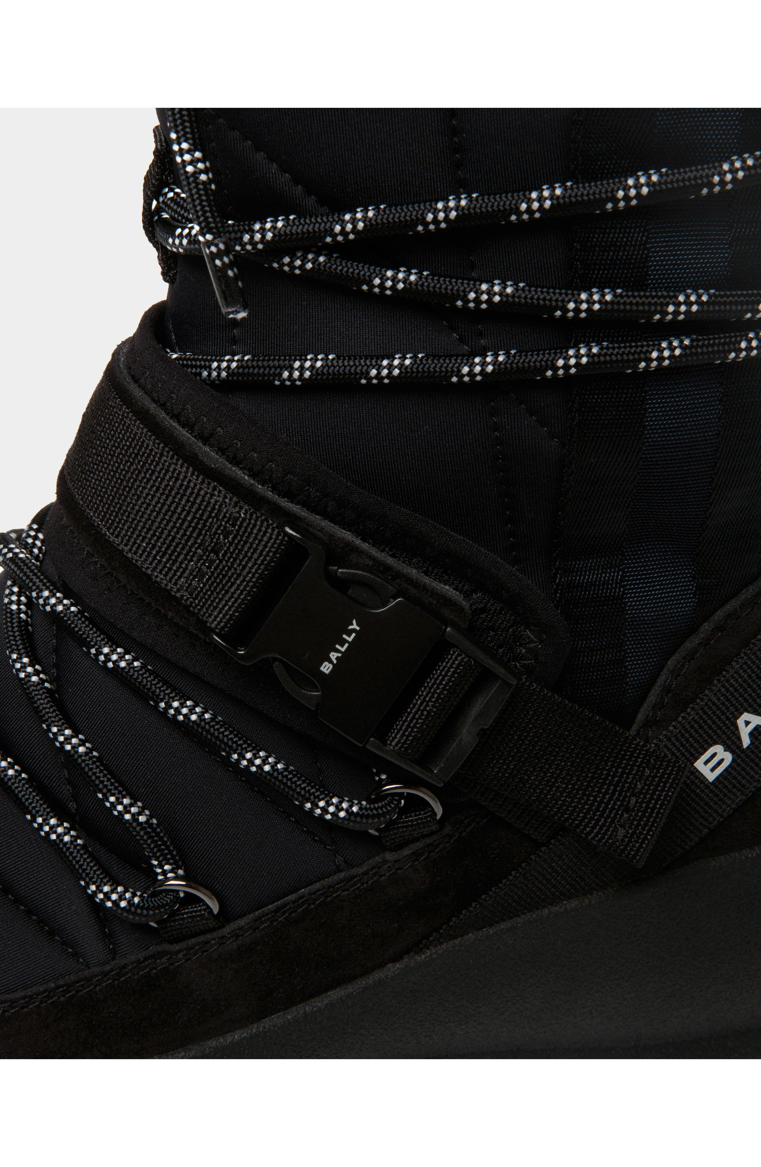 Bally Frei Lace-Up Boot, Alternate, color, Black