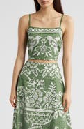 Cleobella Juniper Print Cotton Poplin Crop Top