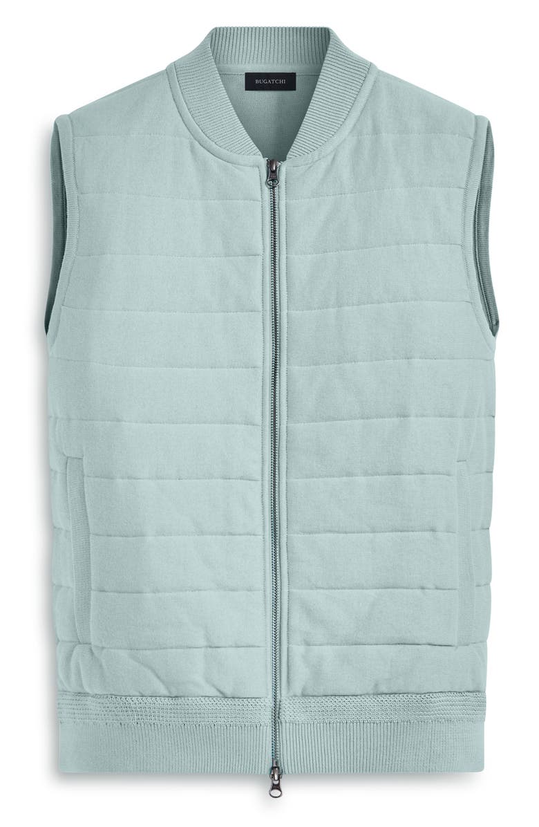 Bugatchi Cotton Zip-Up Sweater Vest, Alternate, color, 