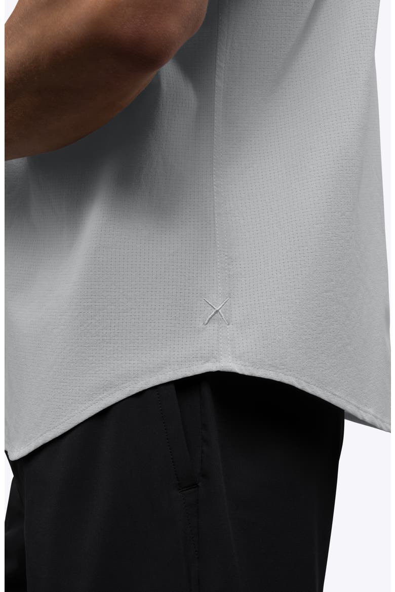 Crossover Performance Short Sleeve Button-Up Shirt, Alternate, color, VAPOR