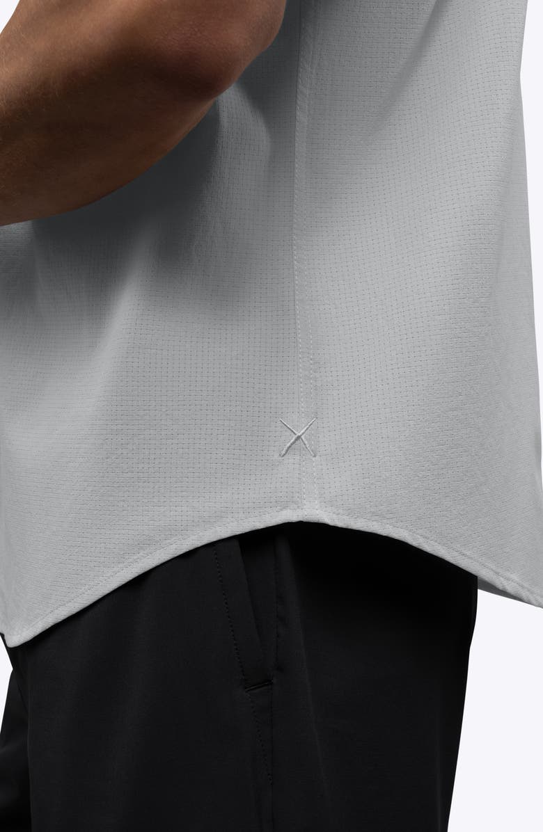 Cuts Crossover Performance Short Sleeve Button-Up Shirt, Alternate, color, Vapor