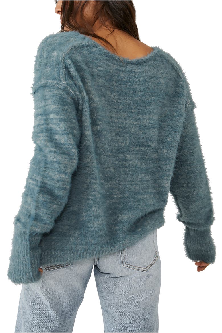 Serendipity V-Neck Sweater, Alternate, color, STORM COMBO